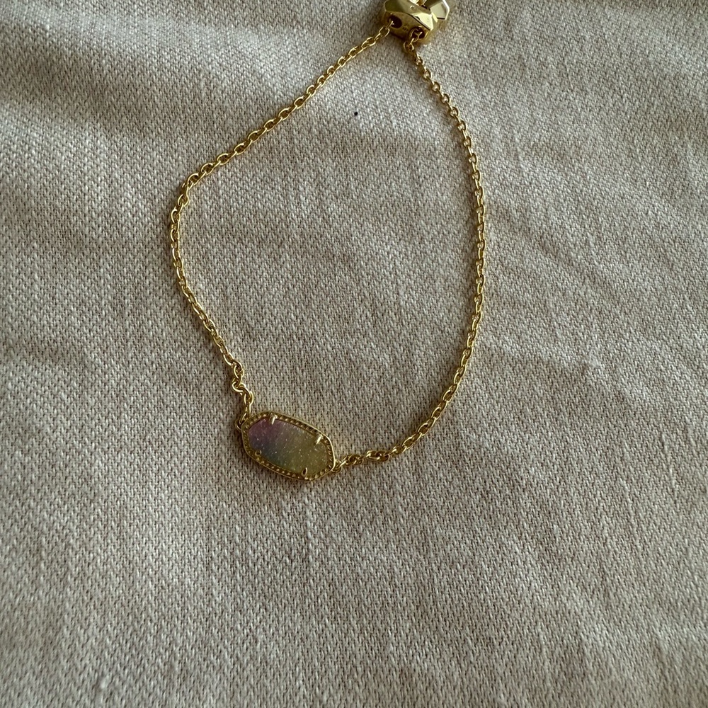 Kendra Scott Gold Bracelet with Iridescent Accent